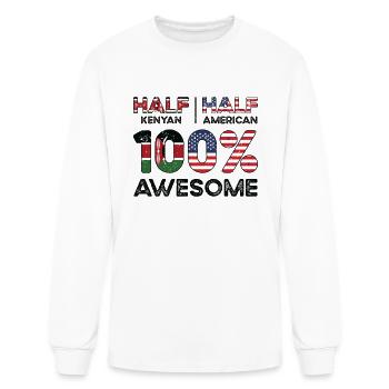 Born Kenyan Kenya American USA Citizenship - Men's Long Sleeve T-Shirt - white - Front