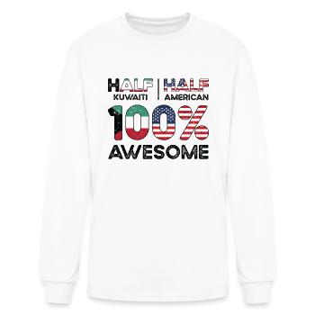 Born Kuwaiti Kuwait American USA Citizenship - Men's Long Sleeve T-Shirt - white - Front