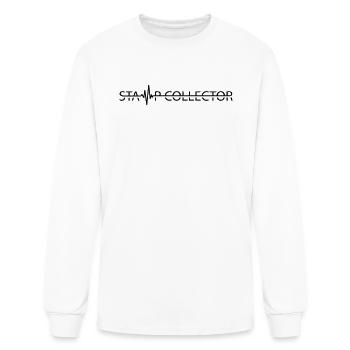 Stamp Collector Heartbeat Postal Stamp Collecting - Men's Long Sleeve T-Shirt - white - Front