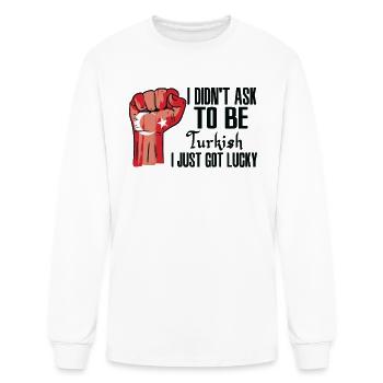 Fierté turque Drapeau turc Racines turques cultivées - T-shirt à manches longues Homme - blanc - Devant