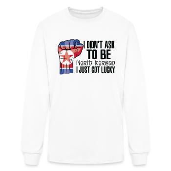 North Korean Pride North Korea Flag Grown North - Men's Long Sleeve T-Shirt - white - Front