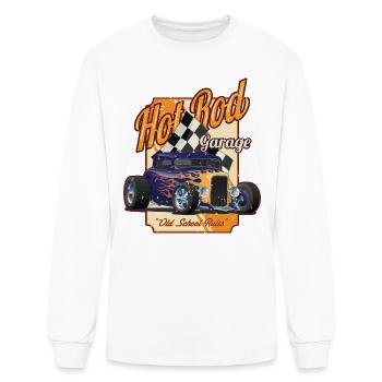 Hot Rod Garage Old School Rules - Men's Long Sleeve T-Shirt - white - Front