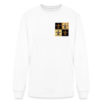 Fleur De Lis Square - Men's Long Sleeve T-Shirt - white - Front