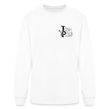 JP Tie Minimal Line Art - Men's Long Sleeve T-Shirt - white - Front