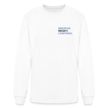 Breathe Reset Continue - Men's Long Sleeve T-Shirt - white - Front