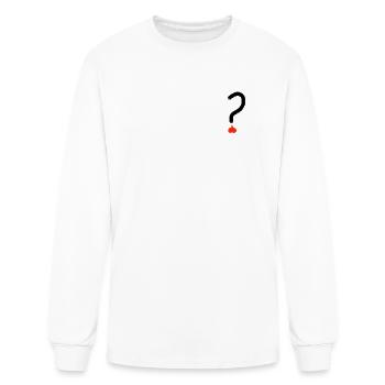 Crimson Question Mark Icon - Men's Long Sleeve T-Shirt - white - Front