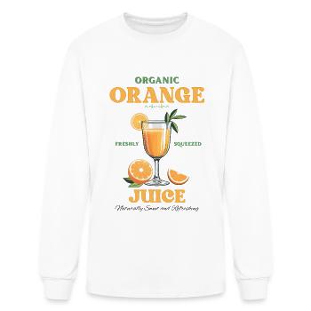 Organic Orange Juice - Men's Long Sleeve T-Shirt - white - Front