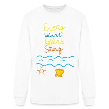 Every Wave Tells a Story - Men's Long Sleeve T-Shirt - white - Front
