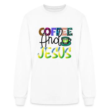 Coffee And Jesus - Men's Long Sleeve T-Shirt - white - Front