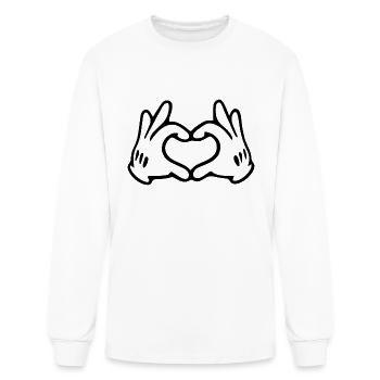 Heart Hands Lover gift - Men's Long Sleeve T-Shirt - white - Front