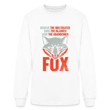 save the injured love the abandoned fox - Men's Long Sleeve T-Shirt - white - Front