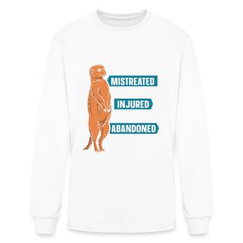 save the injured love the abandoned meerkat - Men's Long Sleeve T-Shirt - white - Front