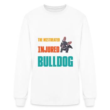 save the injured love the abandoned Bulldog - Men's Long Sleeve T-Shirt - white - Front