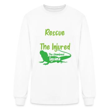save the injured love the abandoned Iguana - Men's Long Sleeve T-Shirt - white - Front