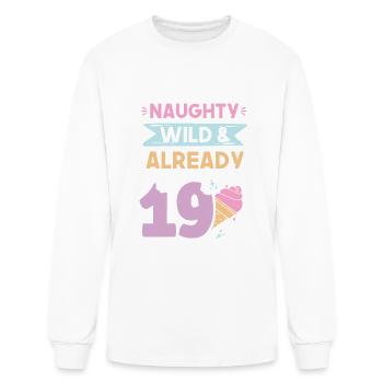 Gift 19 years birthday girl boy Ice Cream - Men's Long Sleeve T-Shirt - white - Front