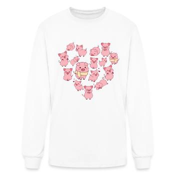 Pig - Men's Long Sleeve T-Shirt - white - Front