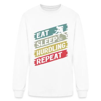Eat Sleep Hurdling Repeat - Men's Long Sleeve T-Shirt - white - Front