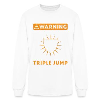 spontaneously start talking about Triple Jump - Men's Long Sleeve T-Shirt - white - Front