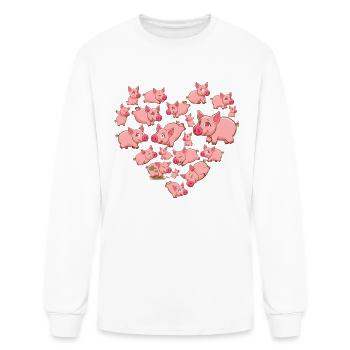 Pig - Men's Long Sleeve T-Shirt - white - Front
