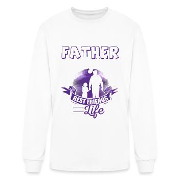 FATHER AND DAUGHTER - Men's Long Sleeve T-Shirt - white - Front