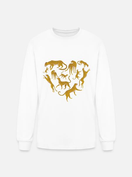 leopard - Men's Long Sleeve T-Shirt - white