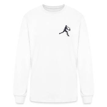 Tennis Player Serving Motion - Men's Long Sleeve T-Shirt - white - Front