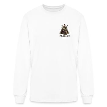 Read Books & Forage Mushrooms - Men's Long Sleeve T-Shirt - white - Front