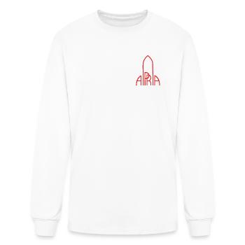 Red Company Logo - Men's Long Sleeve T-Shirt - white - Front
