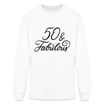 50 and Fabulous - Men's Long Sleeve T-Shirt - white - Front