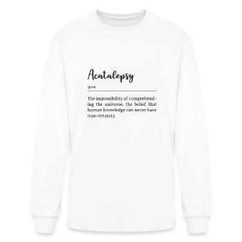 Acatalepsy Definition In Black - Men's Long Sleeve T-Shirt - white - Front