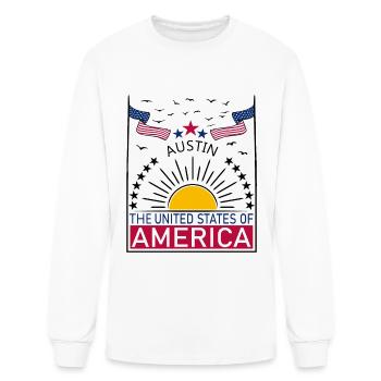 Bienvenue à Austin, bienvenue au Texas - T-shirt à manches longues Homme - blanc - Devant