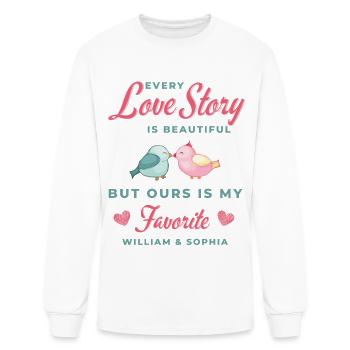 I Love Story But We Have A Beautiful Story - Men's Long Sleeve T-Shirt - white - Front