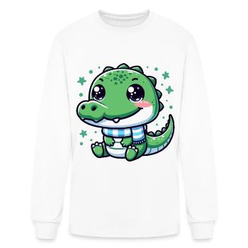 Formidable Alligator Presence - Men's Long Sleeve T-Shirt - white - Front