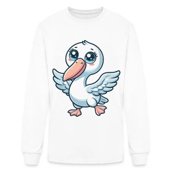 Majestic Pelican Presence - Men's Long Sleeve T-Shirt - white - Front