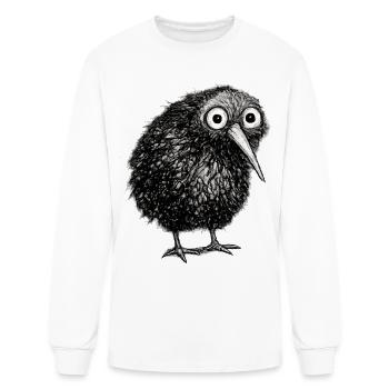 Funny Surprised Kiwi Bird - Men's Long Sleeve T-Shirt - white - Front