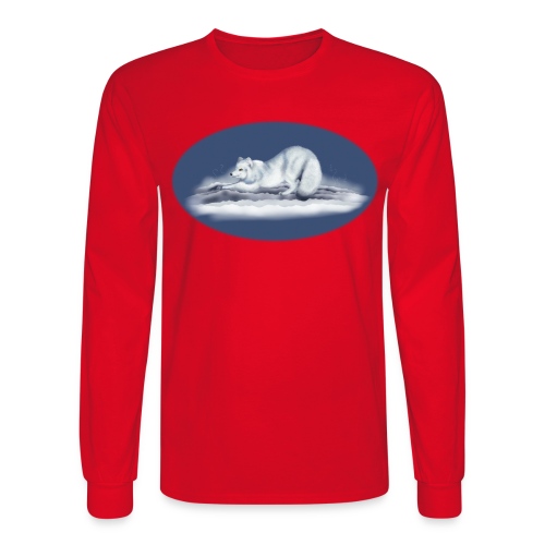 Arctic Fox on snow - Men's Long Sleeve T-Shirt