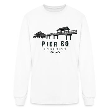 PIER 60 Clearwater Beach, Florida - Men's Long Sleeve T-Shirt - white - Front