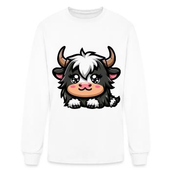 Majestic Yak Presence - Men's Long Sleeve T-Shirt - white - Front