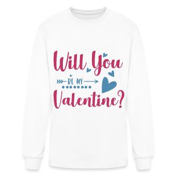 Will You Be My Valentine ?! - Men's Long Sleeve T-Shirt - white - Front