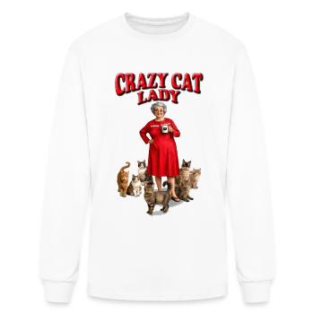 Crazy Cat Lady  - Men's Long Sleeve T-Shirt - white - Front