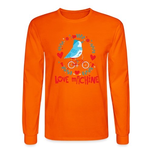 Cute Love Machine Bird - Men's Long Sleeve T-Shirt