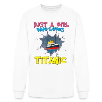 Titanic Ship, This Girl Loves the RMS Titanic - Men's Long Sleeve T-Shirt - white - Front