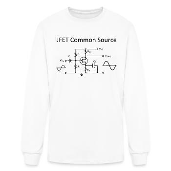 JFET Common Source Amplifier Circuit - Men's Long Sleeve T-Shirt - white - Front