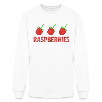 RASPBERRIES - Men's Long Sleeve T-Shirt - white - Front