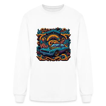 vintage retro car graphic - Men's Long Sleeve T-Shirt - white - Front