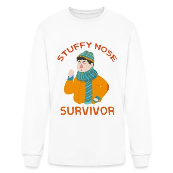Stuffy Nose Survivor - Men's Long Sleeve T-Shirt - white - Front