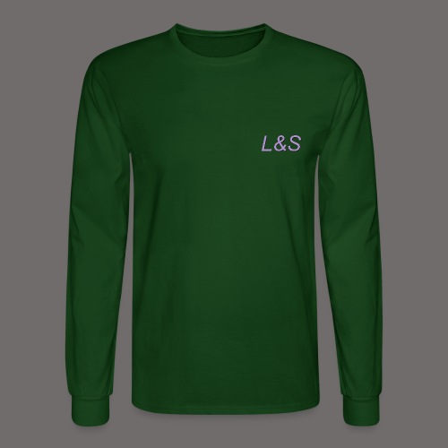Purple/Black L&S Short Logo - Men's Long Sleeve T-Shirt