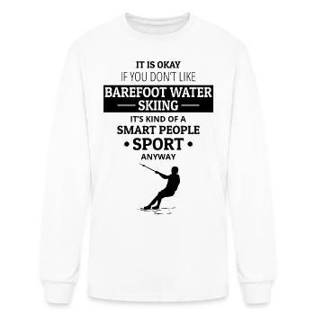 Barefoot skiing Water sport Motorboat - Men's Long Sleeve T-Shirt - white - Front