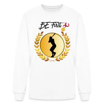 Be First Cricket Champion Medal - Men's Long Sleeve T-Shirt - white - Front