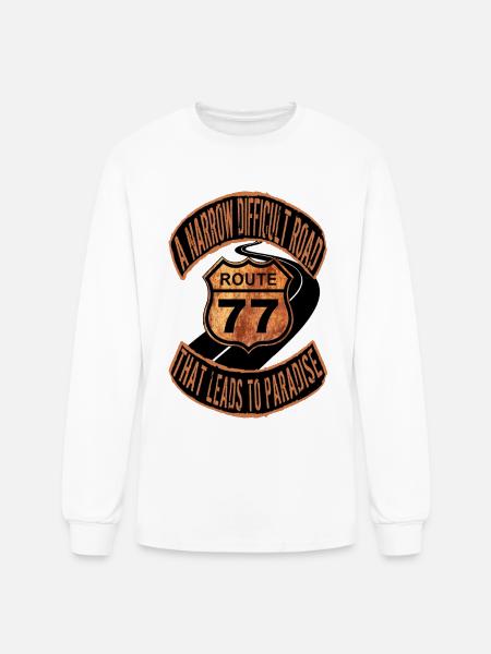 ROUTE 77 - Men's Long Sleeve T-Shirt - white